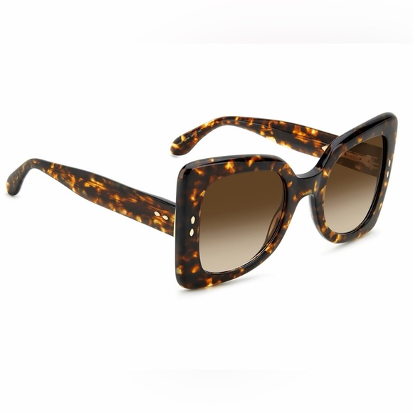 New! Isabel Marant IM0120/S 086HA Brown and Gold Sunglasses, Authentic main image 4